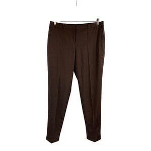 Hugo Boss Brown Womens Tailored Wool Blend Trousers Size 10